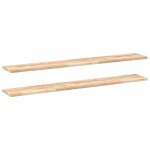 Vidaxl tagres flottantes 2 pcs 120x20x2 cm acacia massif non trait