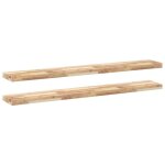 Vidaxl Étagères flottantes 2 pcs 120x20x4 cm acacia massif non traité Vidaxl Étagères flottantes 2 pcs 120x20x4 cm acacia massif non traité