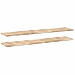Vidaxl tagres flottantes 2 pcs 120x30x2 cm acacia massif non trait