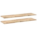 Vidaxl tagres flottantes 2 pcs 120x40x2 cm acacia massif non trait