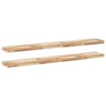 Vidaxl �tag�res flottantes 2 pcs 140x20x4 cm acacia massif non trait�