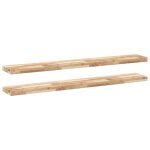 Vidaxl �tag�res flottantes 2 pcs 160x20x4 cm acacia massif non trait�