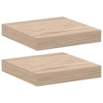 Vidaxl tagres flottantes 2 pcs 23x23, 5x4 cm bois d'ingnierie