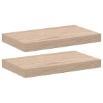 Vidaxl tagres flottantes 2 pcs 40x23, 5x4 cm bois d'ingnierie