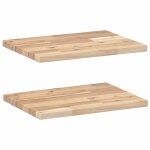 Vidaxl �tag�res flottantes 2 pcs 40x30x2 cm acacia massif non trait�