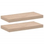 Vidaxl tagres flottantes 2 pcs 50x23, 5x4 cm bois d'ingnierie