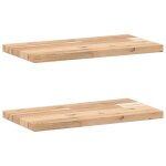 Vidaxl �tag�res flottantes 2 pcs 60x20x2 cm acacia massif non trait�