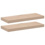 Vidaxl tagres flottantes 2 pcs 60x23, 5x4 cm bois d'ingnierie