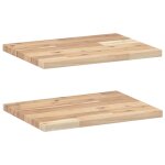 Vidaxl tagres flottantes 2 pcs 60x30x2 cm acacia massif non trait
