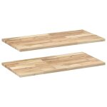 Vidaxl �tag�res flottantes 2 pcs 60x40x2 cm acacia massif non trait�
