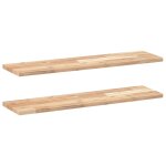 Vidaxl �tag�res flottantes 2 pcs 80x20x2 cm acacia massif non trait�