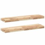 Vidaxl Étagères flottantes 2 pcs 80x20x4 cm acacia massif non traité Vidaxl Étagères flottantes 2 pcs 80x20x4 cm acacia massif non traité