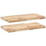 Vidaxl �tag�res flottantes 2 pcs 80x40x4 cm acacia massif non trait�