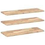 Vidaxl tagres flottantes 3 pcs 100x30x2 cm acacia massif non trait