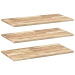 Vidaxl tagres flottantes 3 pcs 100x40x2 cm acacia massif non trait