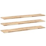 Vidaxl tagres flottantes 3 pcs 120x30x2 cm acacia massif non trait