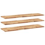 Vidaxl �tag�res flottantes 3 pcs 120x40x2 cm acacia massif � l'huile