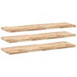 Vidaxl tagres flottantes 3 pcs 120x40x4 cm acacia massif non trait