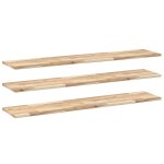 Vidaxl tagres flottantes 3 pcs 160x30x2 cm acacia massif non trait