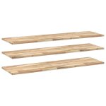 Vidaxl tagres flottantes 3 pcs 160x40x2 cm acacia massif non trait