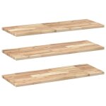 Vidaxl tagres flottantes 3 pcs 80x30x2 cm acacia massif non trait