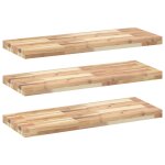 Vidaxl Étagères flottantes 3 pcs 80x30x4 cm acacia massif non traité Vidaxl Étagères flottantes 3 pcs 80x30x4 cm acacia massif non traité