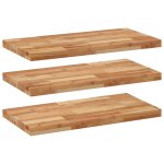 Vidaxl �tag�res flottantes 3 pcs 80x40x4 cm acacia massif � l'huile