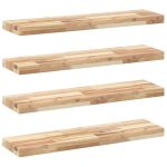 Vidaxl �tag�res flottantes 4 pcs 100x20x4 cm acacia massif non trait�