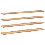 Vidaxl tagres flottantes 4 pcs 120x20x2 cm acacia massif  l'huile