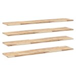 Vidaxl tagres flottantes 4 pcs 140x30x2 cm acacia massif non trait
