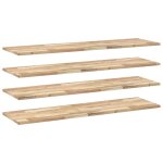 Vidaxl tagres flottantes 4 pcs 140x40x2 cm acacia massif non trait