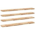 Vidaxl tagres flottantes 4 pcs 160x20x4 cm acacia massif non trait