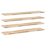 Vidaxl tagres flottantes 4 pcs 160x30x2 cm acacia massif non trait