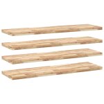 Vidaxl tagres flottantes 4 pcs 160x40x4 cm acacia massif non trait