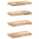 Vidaxl tagres flottantes 4 pcs 40x20x4 cm acacia massif non trait