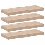 Vidaxl tagres flottantes 4 pcs 60x23, 5x4 cm bois d'ingnierie