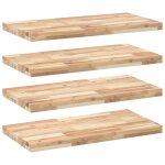 Vidaxl �tag�res flottantes 4 pcs 60x40x4 cm acacia massif non trait�