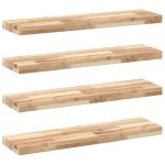 Vidaxl Étagères flottantes 4 pcs 80x20x4 cm acacia massif non traité Vidaxl Étagères flottantes 4 pcs 80x20x4 cm acacia massif non traité