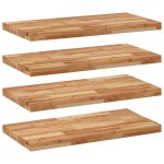 Vidaxl tagres flottantes 4 pcs 80x40x4 cm acacia massif  l'huile