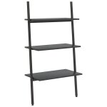 Vidaxl �tag�re inclin�e � 3 niveaux noir 64x34x116 cm