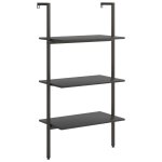 Vidaxl tagre incline  3 niveaux noir 64x35x120, 5 cm