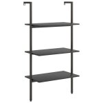 Vidaxl �tag�re inclin�e � 3 niveaux noir 64x35x120, 5 cm
