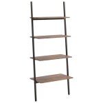 Vidaxl tagre incline  4 niveaux marron fonc et noir 64x34x150, 5cm