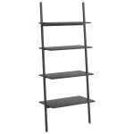 Vidaxl tagre incline  4 niveaux noir 64x34x150, 5 cm