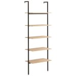 Vidaxl tagre incline  5 niveaux marron clair et noir 64x35x185cm