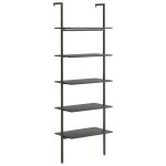 Vidaxl tagre incline  5 niveaux noir 64x35x185 cm