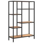 Vidaxl tagre  livres 80x30x120 cm acier et bois d'ingnierie