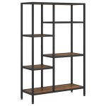 Vidaxl tagre  livres 80x30x120 cm acier et bois d'ingnierie