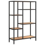 Vidaxl �tag�re � livres 80x30x120 cm acier et bois d'ing�nierie