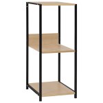 Vidaxl tagre  livres droite petite noir et chne 33, 5x39, 6x79, 7 cm